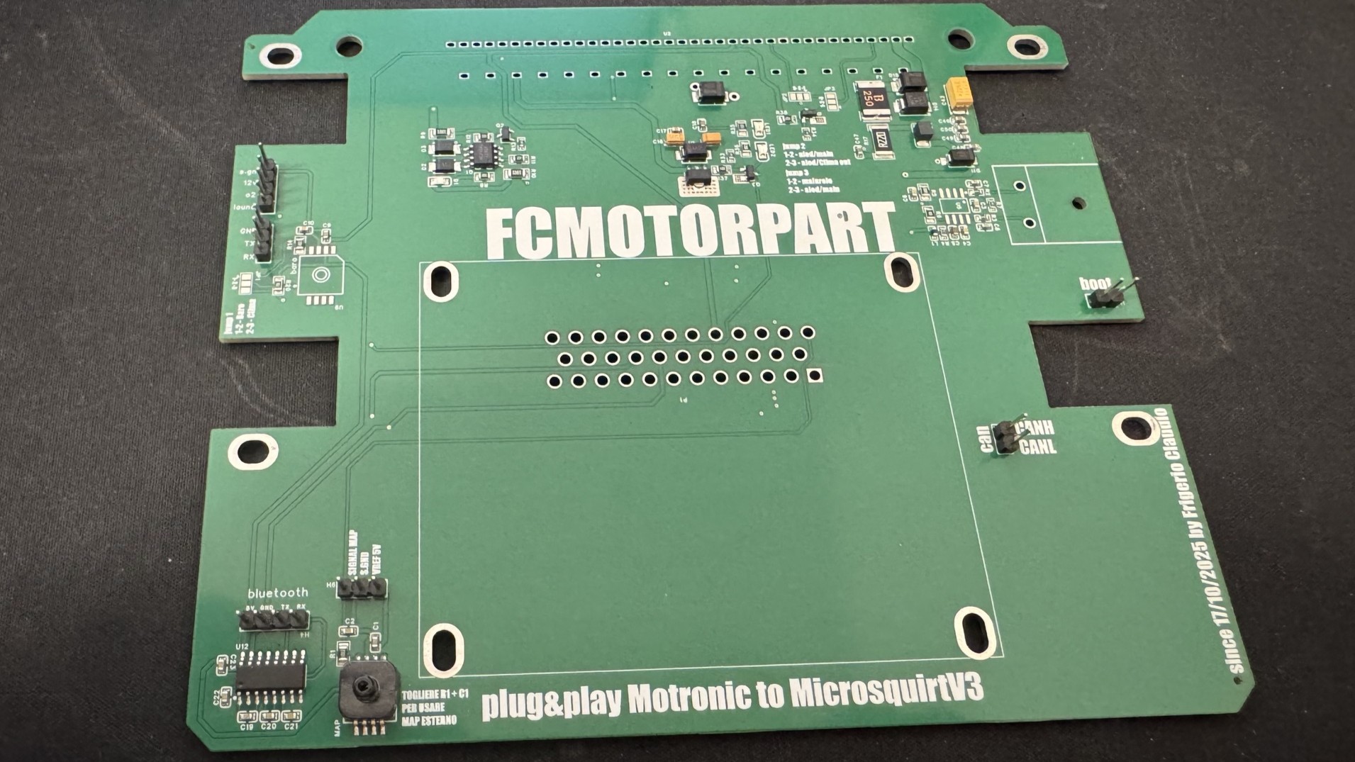 Vista PCB adattatore Bosch Motronic